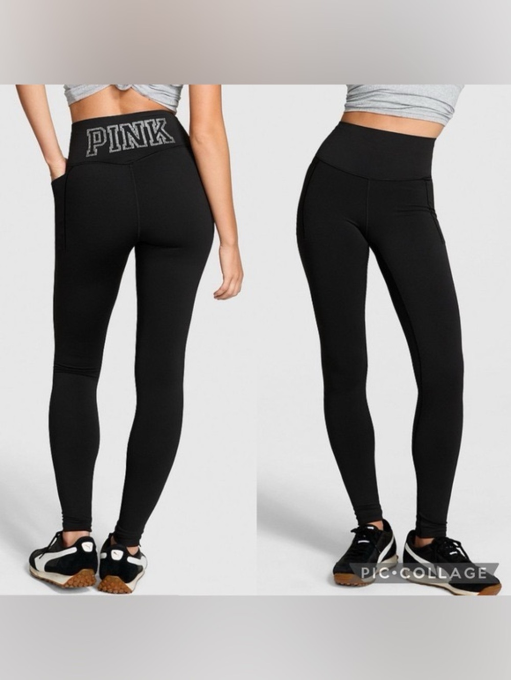 Victoria’s Secret PINK Rhinestone Relay Leggings NWOT